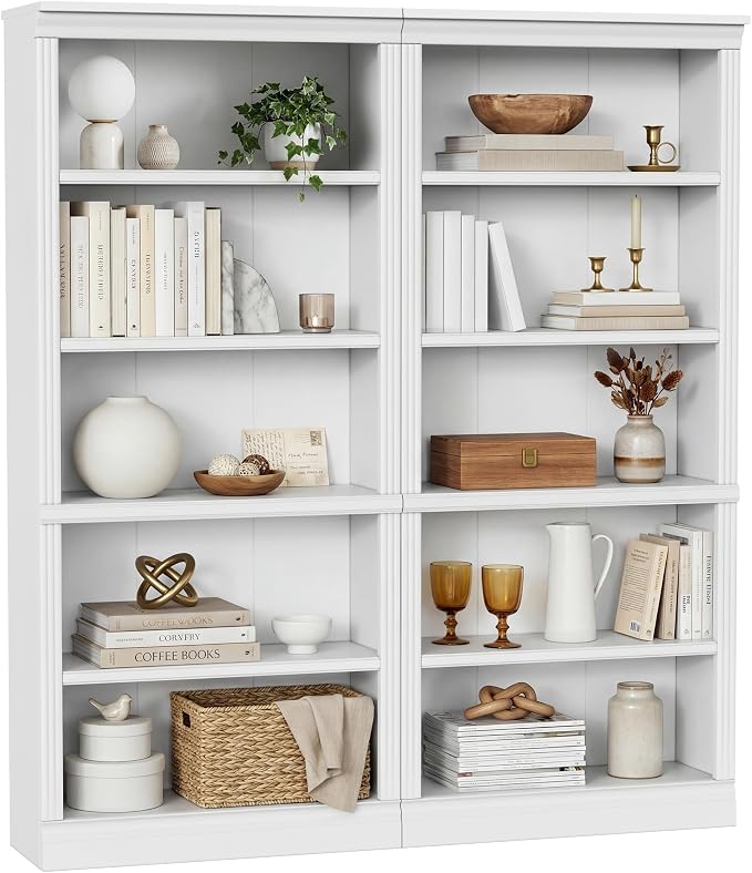Furniwell Bookcase Bookshelves, 5-Shelf Tall Bookcase 71" Wood Open Display - Image 7