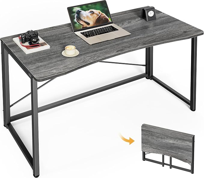 Huuger Folding Desk for Small Spaces, 39.3 Inch Foldable Computer Table by Huuger