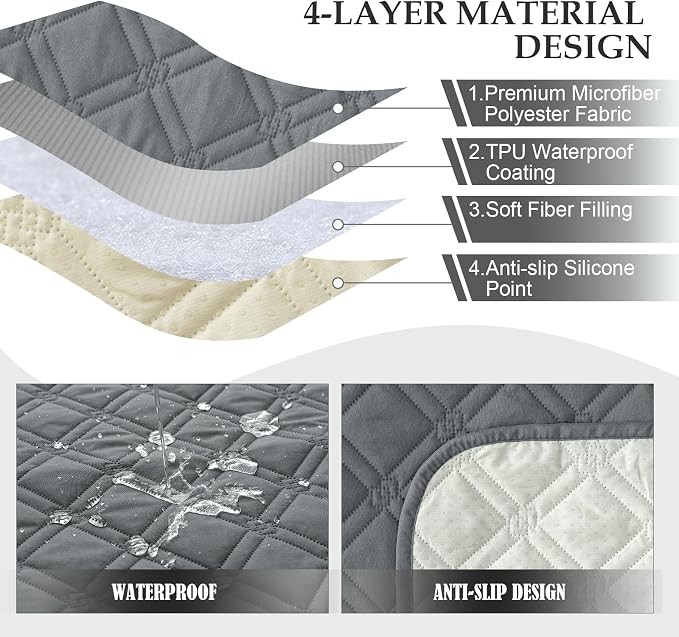 Genina Waterproof Recliner Chair Covers, Recliner Cover - Image 6