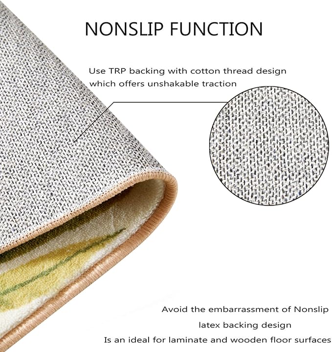 RoomTalks Mid Century Modern Washable Rug, Boho Cute Aesthetic 6x9 Area Rugs - Image 3