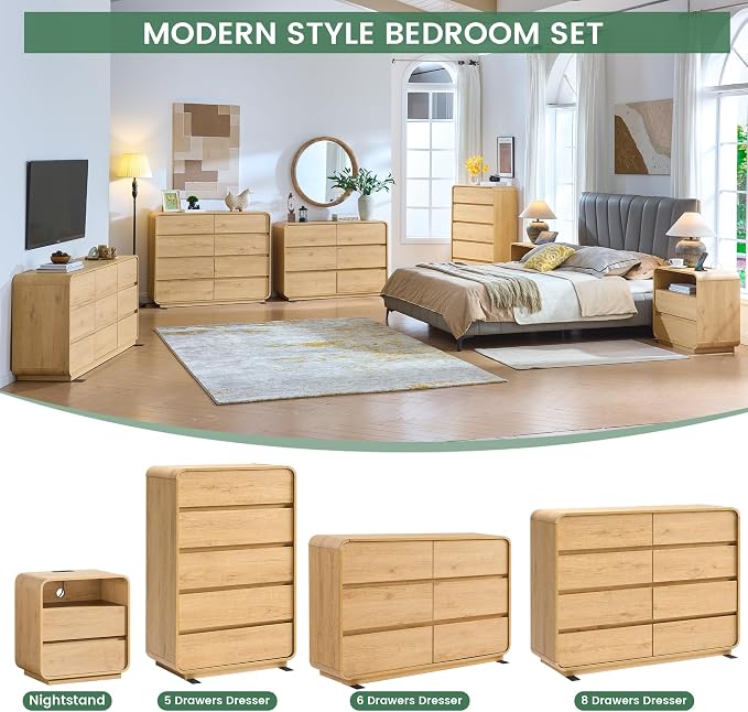 Standifurno 5 Drawer Dresser, Modern Dresser - Image 8