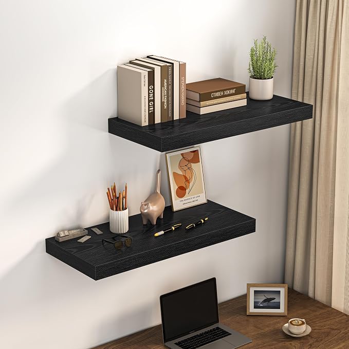 Dreamland 32" Floating Shelves for Wall, Wall-Mounted Shelves for Bedroom - Image 6