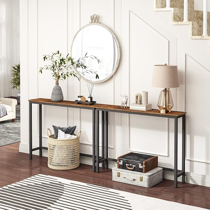 HOOBRO Narrow Console Table, 39.4" Small Entryway Table, Thin Sofa Table - Image 2