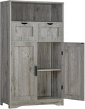 Iwell Storage Cabinet with 2 Drawers & 2 Adjustable Shelves, Kitchen Cabinet by IWELL