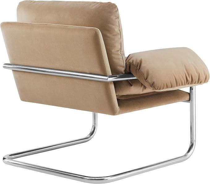 Modway Ansel Performance Velvet Accent Chair in Taupe - Image 7