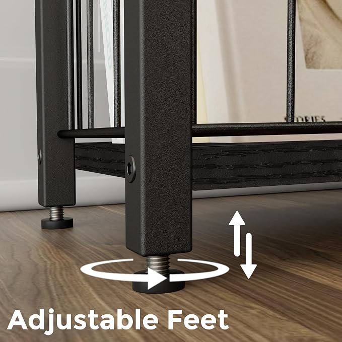 Homleke Narrow Side Table with Magazine Holder, Skinny End Table Perfect - Image 9
