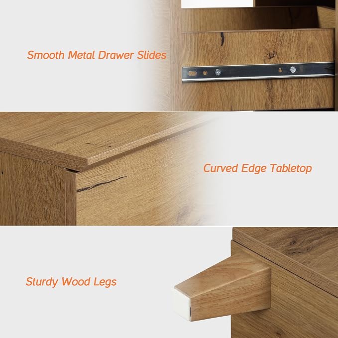 WAMPAT TV Stand Cabinets for 120+ Inches TVs, 4-in-1 Wood Media Console Table - Image 7