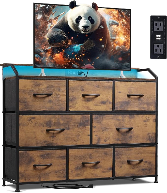 WLIVE Led Dresser for Bedroom, TV Stand for Bedroom by WLIVE