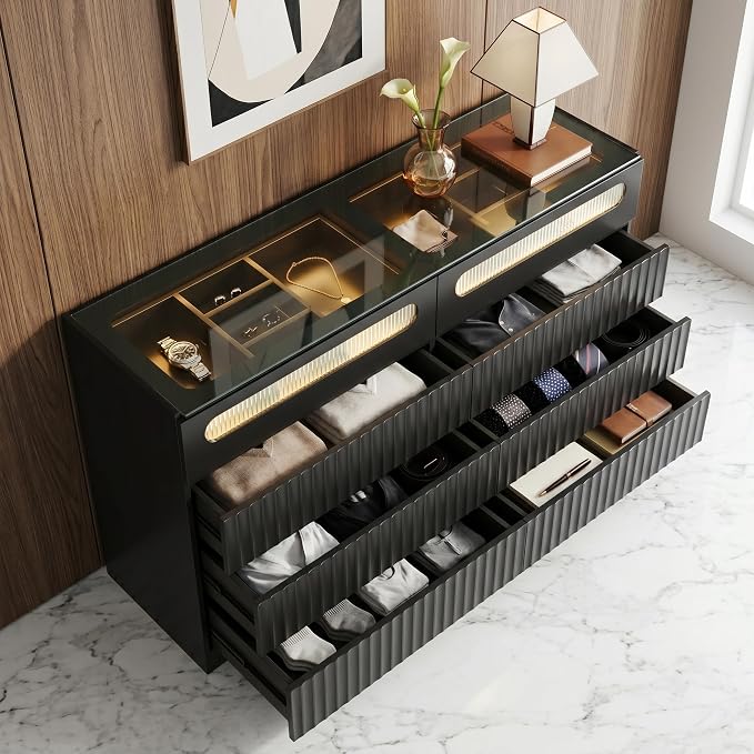 senlin Fluted 8 Drawer Dresser, - Image 3