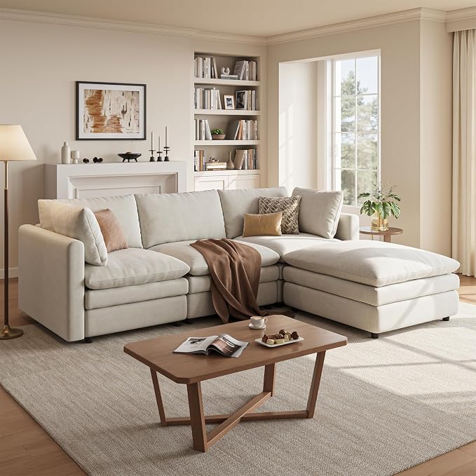 97" Modular Sectional Sofa, L Shaped Cloud Couches by TROMIRY