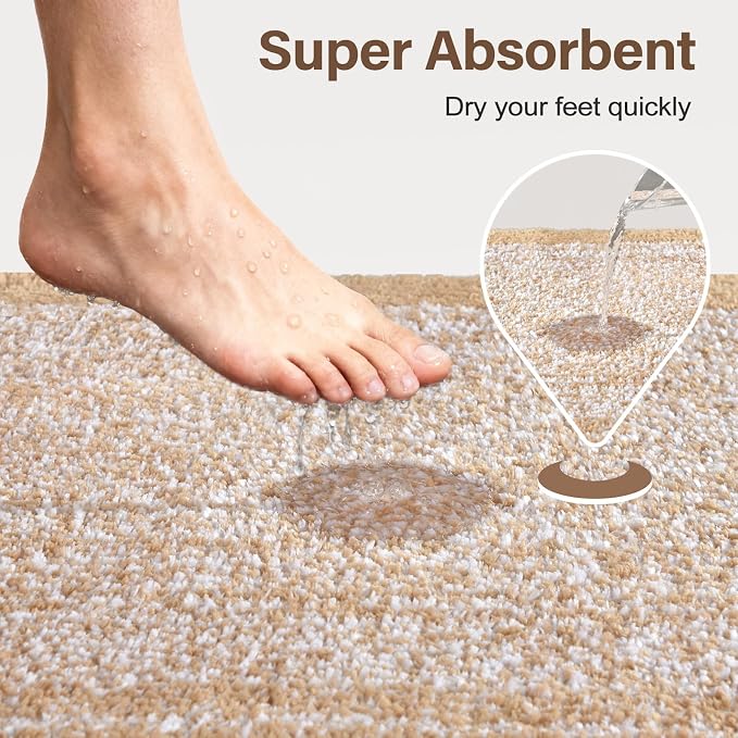 48x24 Long Bathroom Rugs Washable Non Slip, Soft Absorbent Quick Dry Mats - Image 7