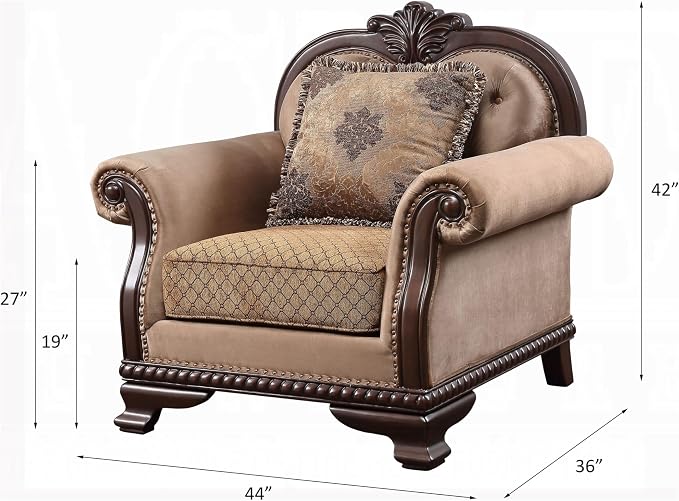 4PS Traditional Collection Living Room Set Formal Luxury Sofa Set Includes Sofa - Image 8