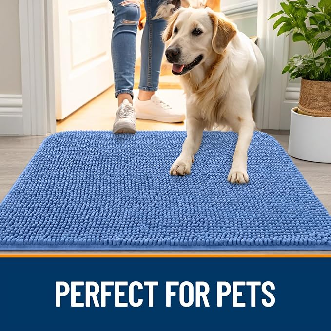 OLANLY Dog Door Mat for Muddy Paws 30x20, Absorbs Moisture and Dirt, Absorbent - Image 6