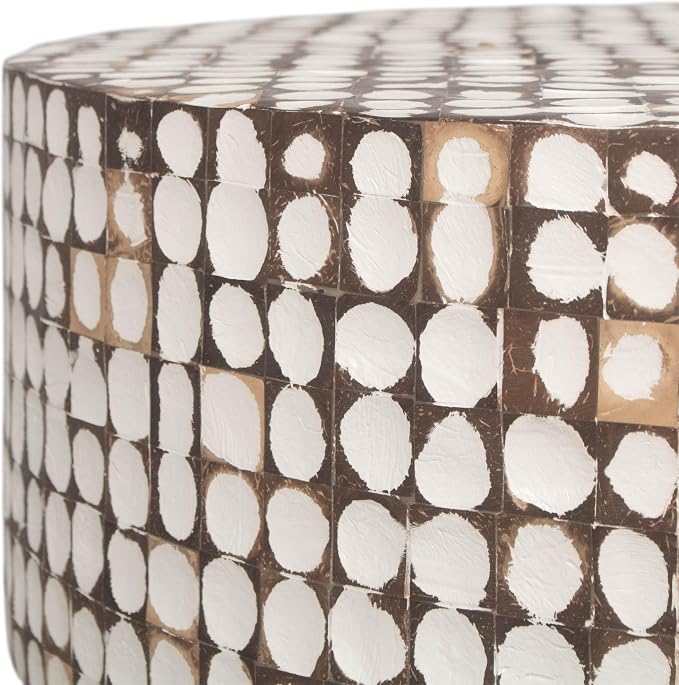 East at Main Round Coffee Table – White Boho Cocktail Table - Image 4