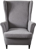 KRFOONN Stretch Wing Chair Slipcovers Jacquard 2 Piece Wingback Chair Covers by KRFOONN