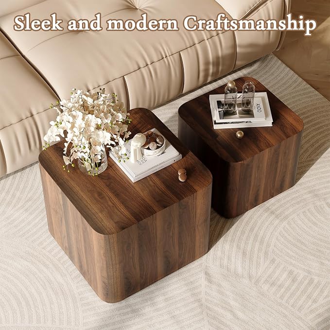 Nesting Coffee Table Set of 2, Modern Coffee Table and End Table Sets, Small - Image 5
