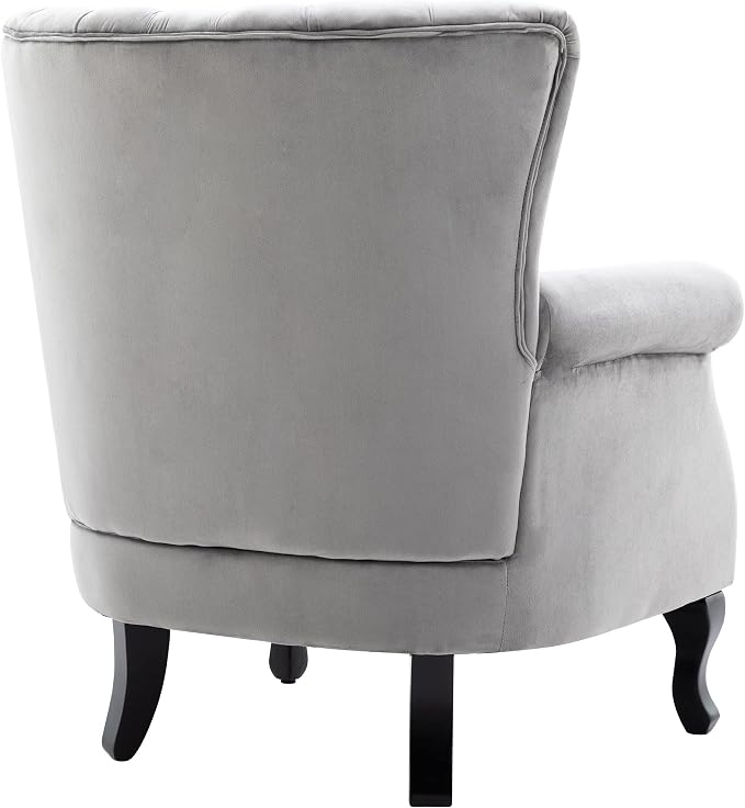 Mid Century Accent Chair Modern Tufted Wingback Armchairs Club Chair Velvet - Image 5