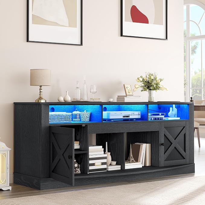 YITAHOME TV Stand for 75/80 Inch TV, Media Furniture TV Table - Image 3