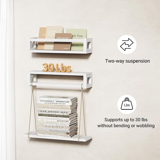 TidyCorner Upgraded Thick Floating Shelves, Solid Wood Bookshelf - Image 5