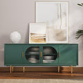 ARTPOWER TV Stand with Storage, Under TV Cabinet with Glass Door, TV Console by PowerofArtBetterforLife