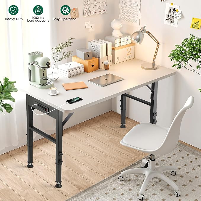 OLBRUS 19.6-Inch Depth Workbench Frame, Height Adjustable 28.5" to 33.8" - Image 2