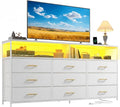 Romorgniz 55" W White Dresser for Bedroom by Romorgniz
