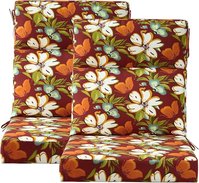 Unimatta Outdoor High Back Chair Cushion Seat Pads, 44 x 21 Inch by Unimatta