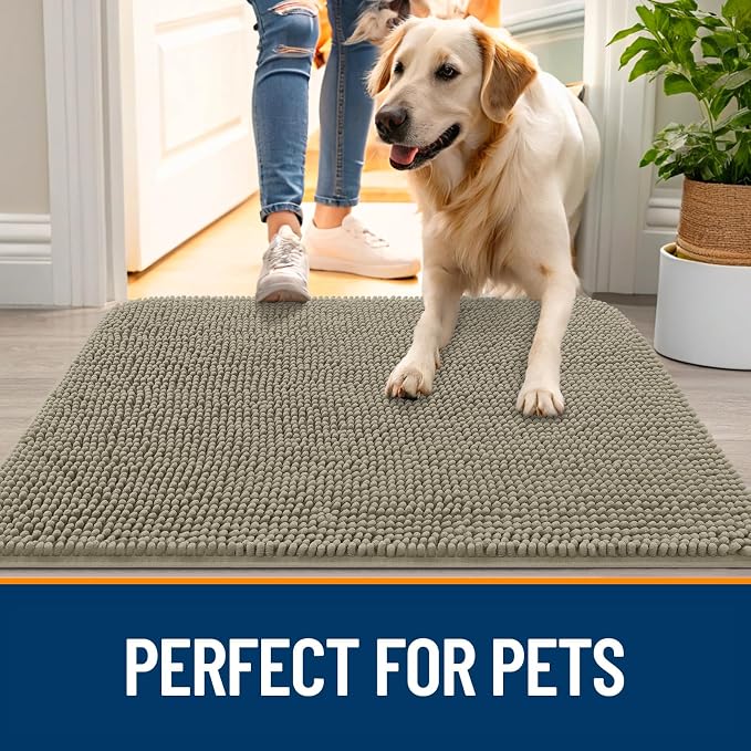 OLANLY Dog Door Mat for Muddy Paws 70x24, Absorbs Moisture and Dirt, Absorbent - Image 6