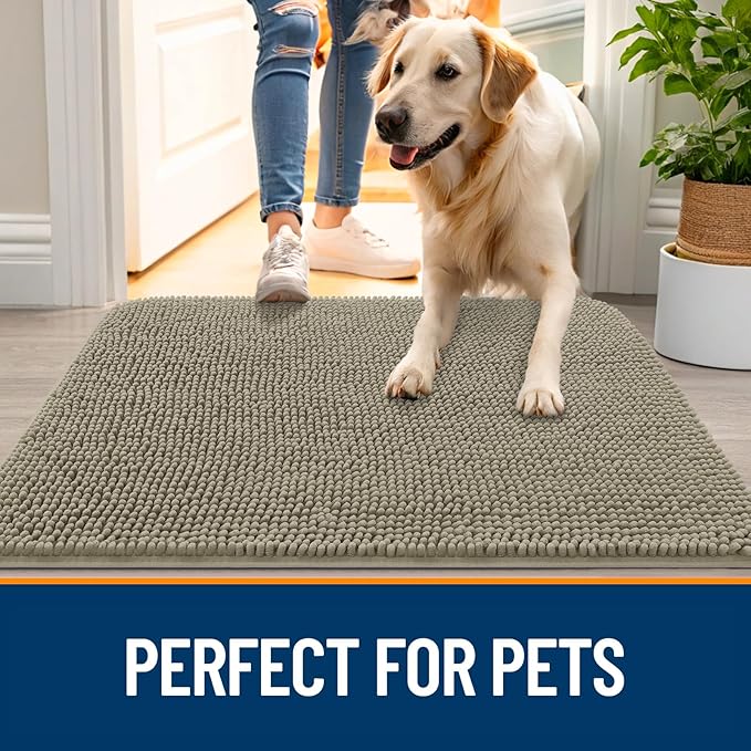 OLANLY Dog Door Mat for Muddy Paws 48x30, Absorbs Moisture and Dirt, Absorbent - Image 6