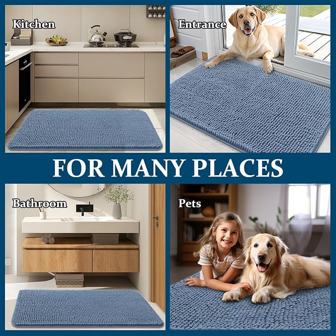 OLANLY Dog Door Mat for Muddy Paws 47x20, Absorbs Moisture and Dirt, Absorbent - Image 8