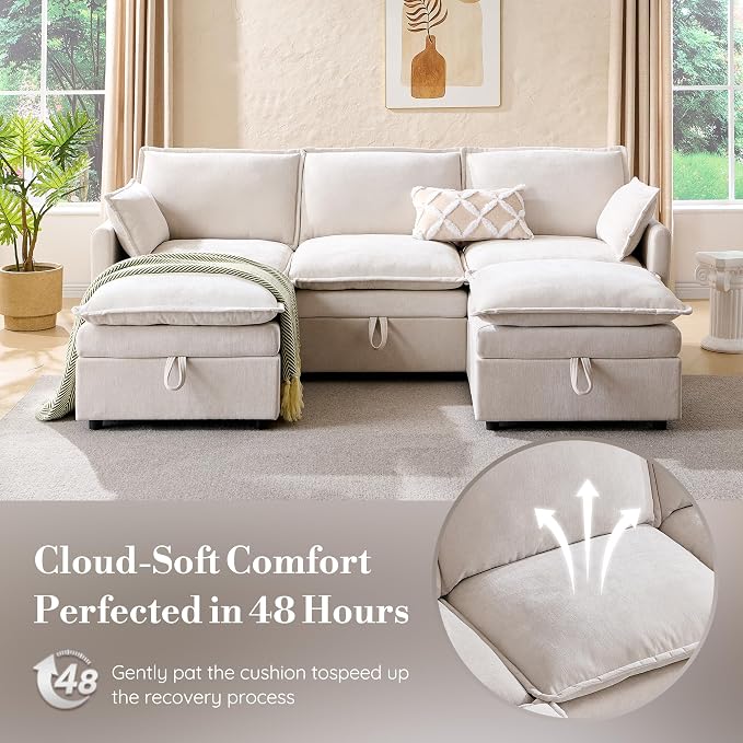 85.83" Modular Sectional Cloud Couches - Image 7