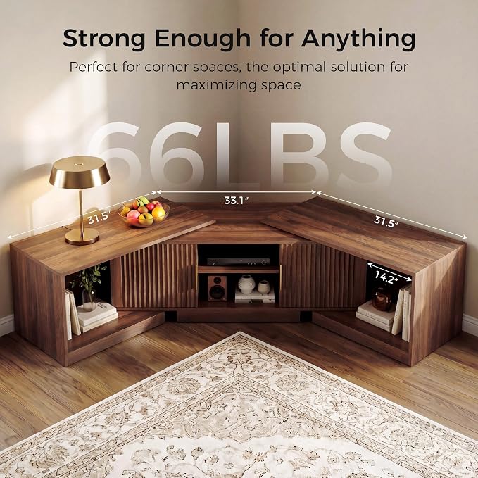 IRONCK TV Stand for 55-80 Inches TVs, Extendable Corner Entertainment Center - Image 6