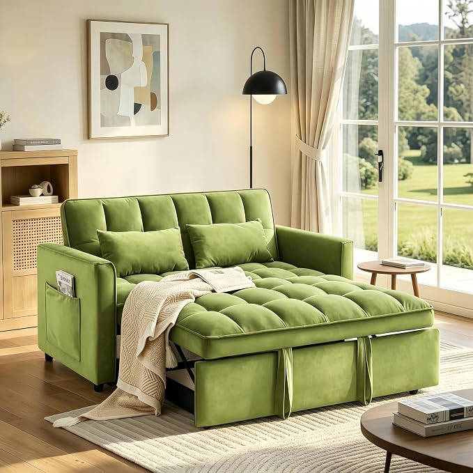 3 in 1 Convertible Sofa Bed, Loveseat Sleeper Sofa by Outdoorchairs
