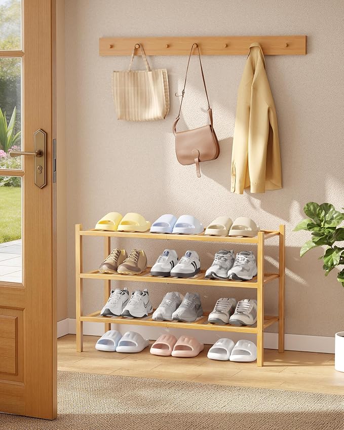 Kitsure Bamboo Wooden Shoe Rack - Image 2