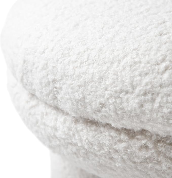 Furniture of America Rami Modern 18-inch Mushroom-Shape Upholstered Ottoman - Image 9