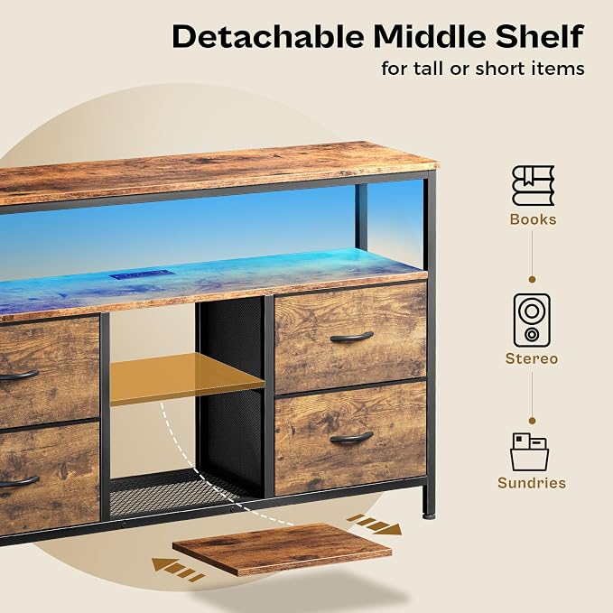 Huuger 47 Inch TV Stand Dresser - Image 8