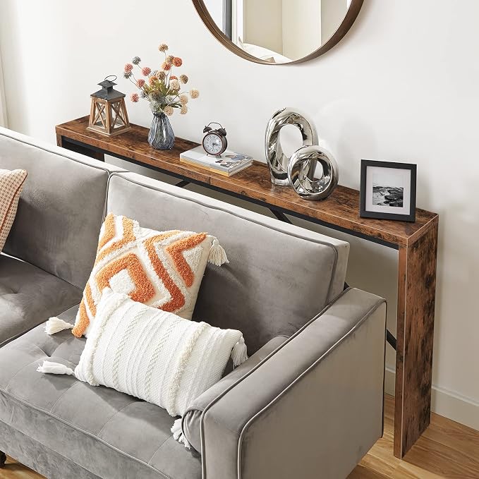 MAHANCRIS Console Table, 62.2" Long Sofa Table Behind Couch, Narrow Entryway - Image 6