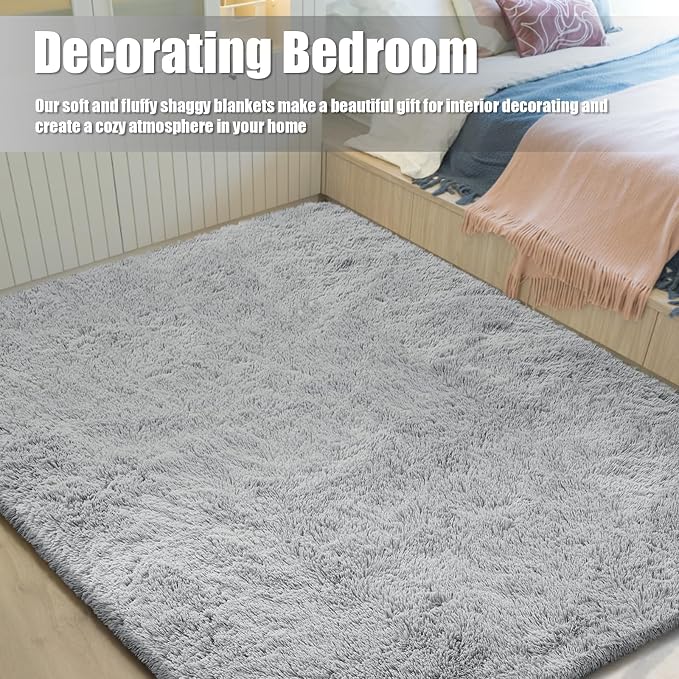 9x12 Fluffy Area Rugs for Living Room, Large Fuzzy Shag Area Rug for Bedroom - Image 6