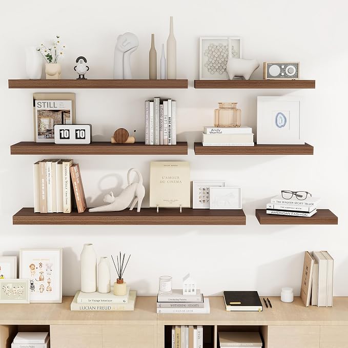 Acovy 24 Inch Floating Shelves, Wooden Shelves - Image 8