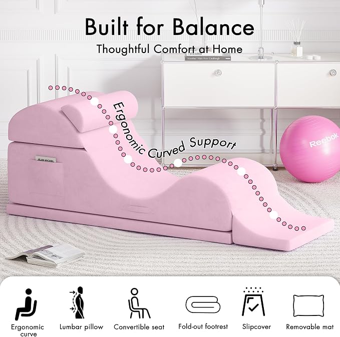 Convertible Yoga Chair for Adults, Ergonomic Foam Lounge - Image 5