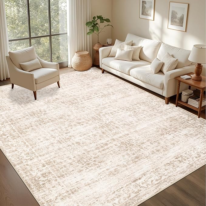 6x9 Area Rugs Living Room Rug: Washable Vintage Boho Rug No Slip Stain by EXPEDIX
