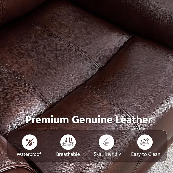 ANJ Premium Genuine Manual Reclining Sofa Set - Image 3