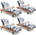 4 Pack Outdoor Chaise Lounge Chair Cushion 75.1 x 22.8 x 4.7 Inches 100% by Uthem