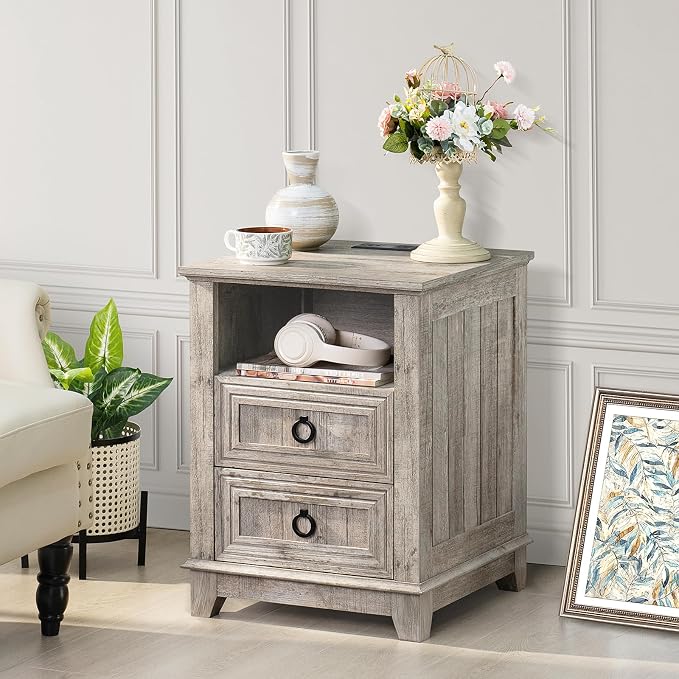 Joaxswe 18" Farmhouse Night Stands Set of 2 - Image 7