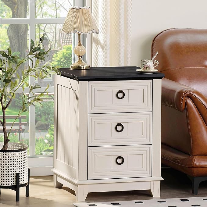 Joaxswe Farmhouse Night Stand Set of 2, Dresser - Image 9