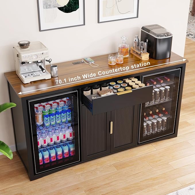 GDLF 70.1" Long Coffee Bar Cabinet - Image 8