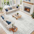 10x12 Area Rugs Washable Rug: Anti-Skid Abstract Modern Living Room Rug Soft by Crority