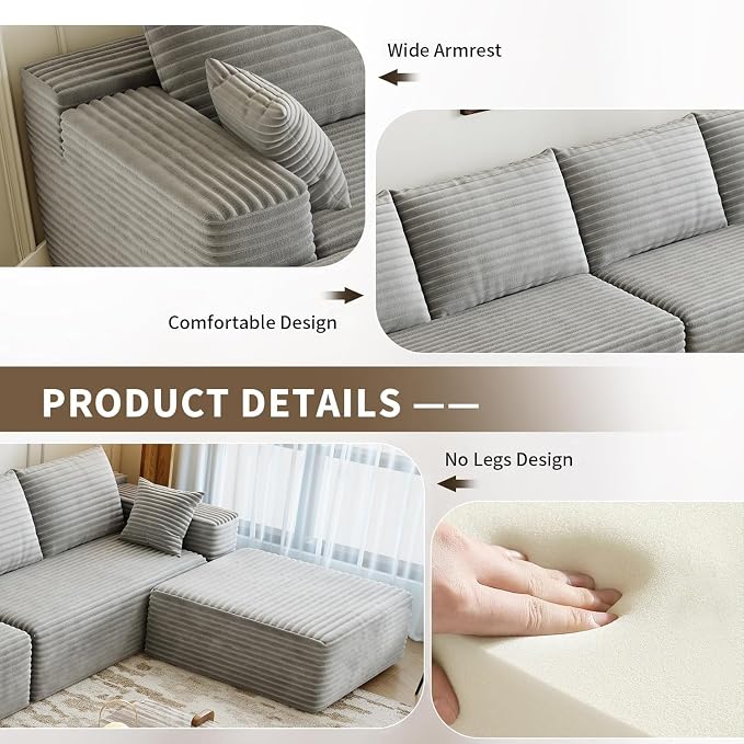 135.4" Cloud Modular Sectional Sofa - Image 8