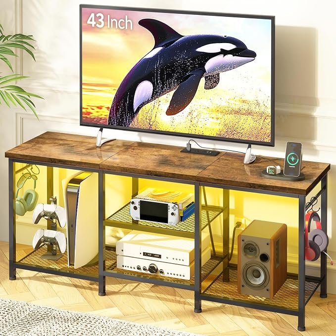 YGEOMER TV Stand for Up to 55 Inch Tvs, Entertainment Center by YGEOMER