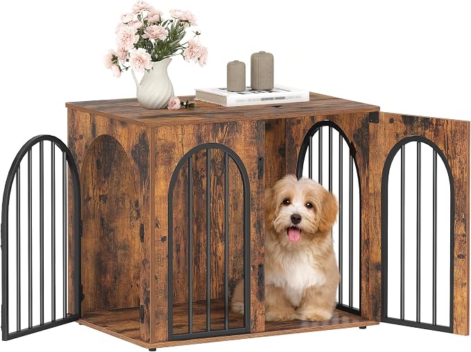 Hzuaneri 26.8'' Wooden Dog Crate Furniture, Indoor Dog Kennel Dogs Cage by Hzuaneri
